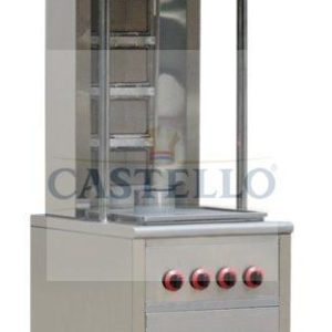 GAS SINGLE SHAWARMA MACHINE WITH UNDER CABINET