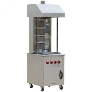 GAS SINGLE SHAWARMA MACHINE WITH UNDER CABINET