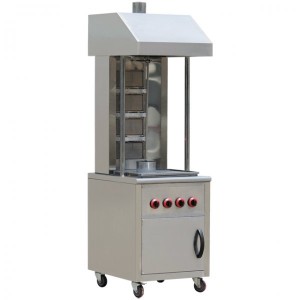 GAS SINGLE SHAWARMAM MACHINE WITH UNDER CABINET