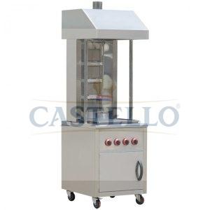 GAS SINGLE SHAWARMAM MACHINE WITH UNDER CABINET