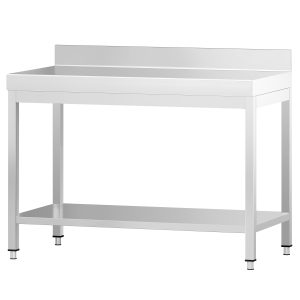 Stainless Steel Work Table  – Upstand,with base plate