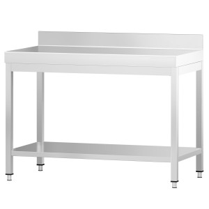 Stainless Steel Work Table  – Upstand,with base plate