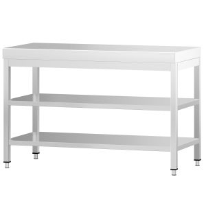 Stainless Steel Work Table  with Intermediate Shelf PREMIUM