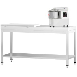 Stainless Steel Work Table PREMIUM  With Bottom Shelf – Includes White Cutting Board