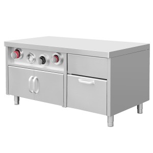 Commercial Base cabinet for Beverage Dispensers – 4 Cup Dispensers - 4 Shelves - Ice Well with Drain