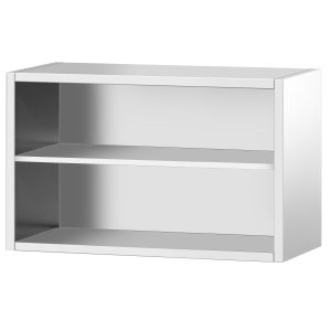 Commercial Stainless Steel Open Wall Cabinet PREMIUM –  Rounded Corners for Easy Cleaning