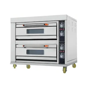 2 Deck 4 Trays Electric Deck Oven with stone