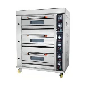 3 Deck 6 Trays Gas Deck Oven  with stone
