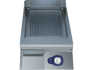 Electrolux Professional E9IILAAOMCA GAS FRYTOP RIBBED SLOPED PLATE 400 MM-BRUSHED CHROME