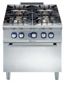 FOUR BURNER GAS RANGE+ GAS OVEN 800MM