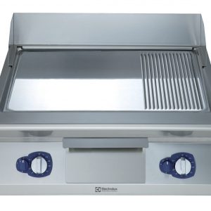 Electrolux Professional E9IIETAOMEI GAS FRYTOP POLISHED CHROME SMOOTH+RIBBED SLOPED 800MM