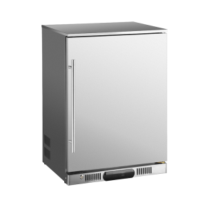 128L Hinge Solid Door Stainless Steel Back Bar Cooler
