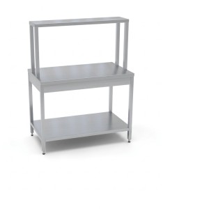 S/STEEL WORK TABLE WITH ONE OVER SHELF