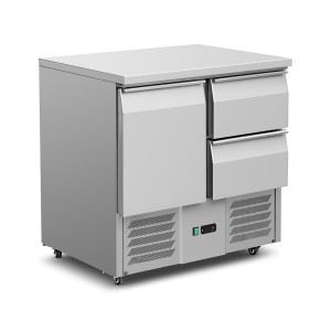 SALADETTE WITH STAINLESS STEEL TOP ONE DOOR SND 2 DRSWERD